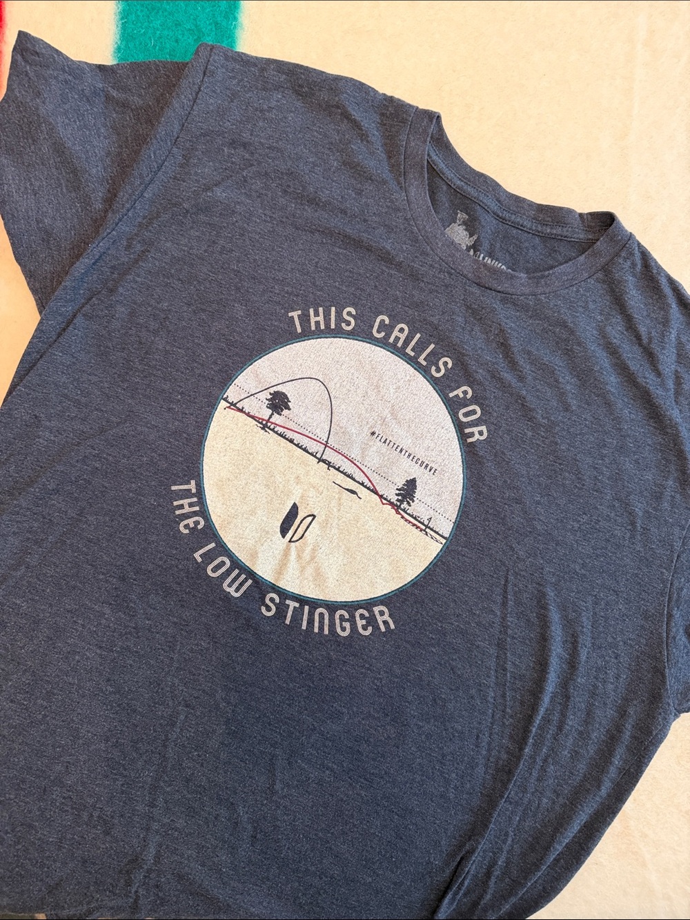 Linksoul Golf Men's Navy T-Shirt - 'This Calls For The Low Stinger'